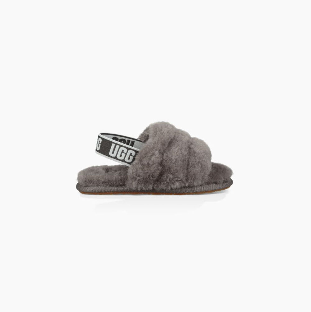 UGG Fluff Yeah - Badesandaler Småbarn - Dyp Grå (NO-C906)